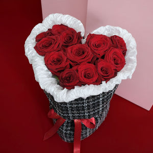 Tweed Heart Bouquet