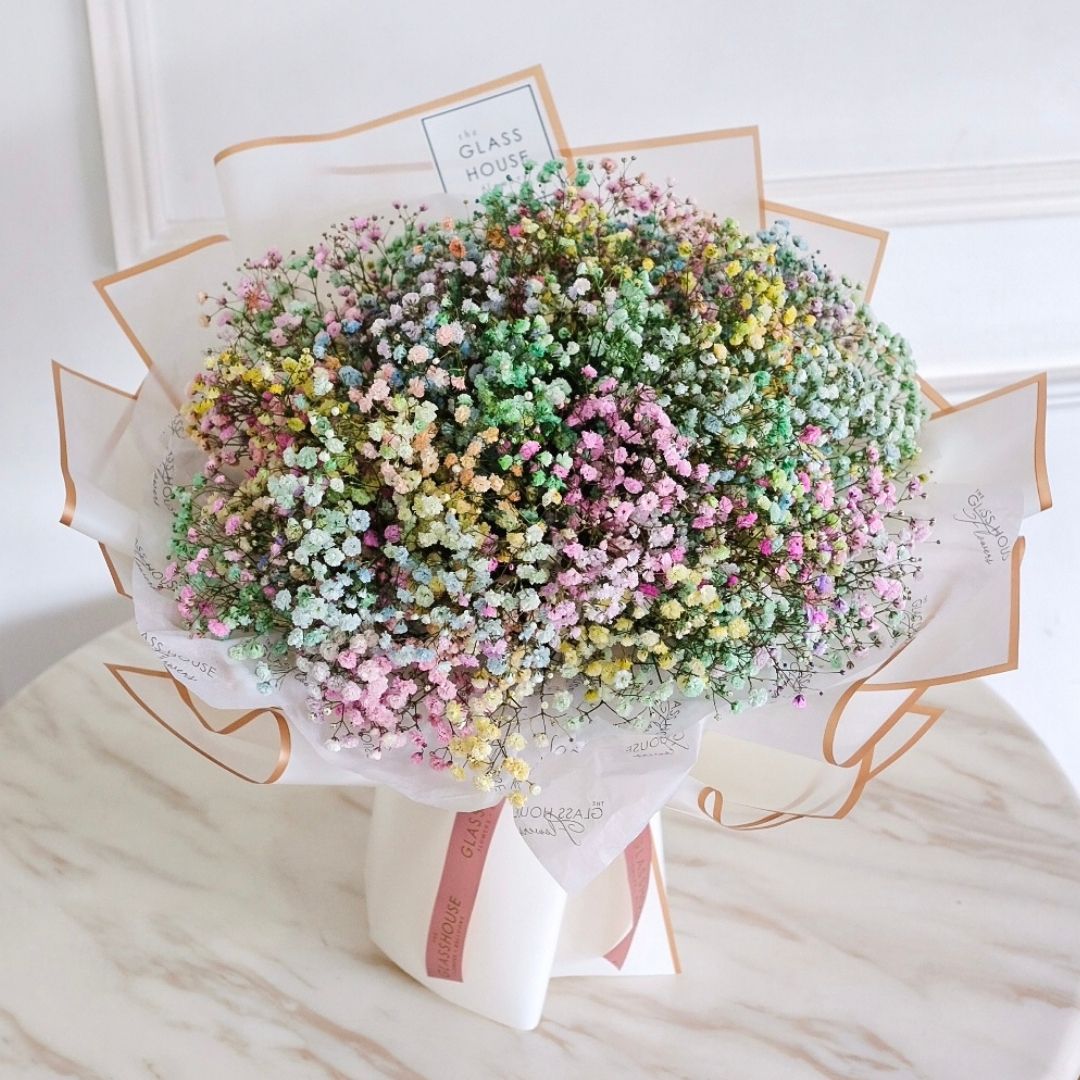 Rainbow Gypsophila Bouquet