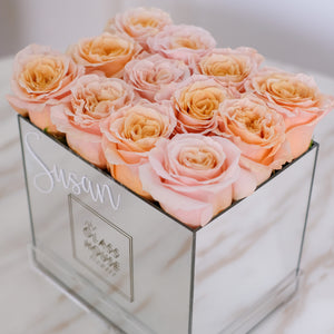 Classic Roses - Silver Mirror Box
