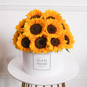 Sunflowers - Midi Round Box