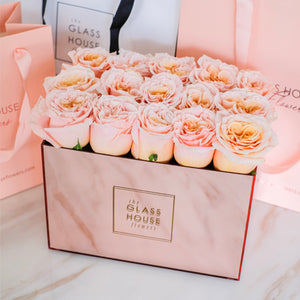 15 Roses - Rose Gold Mirror Box