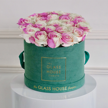Premium Roses Emerald Velvet Box