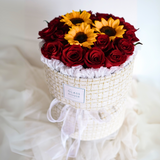 Roses & Sunflowers - Tweed Bouquet