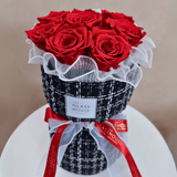 8 Preserved Roses - Tweed Bouquet
