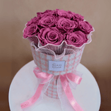 10 Preserved Roses - Tweed Bouquet