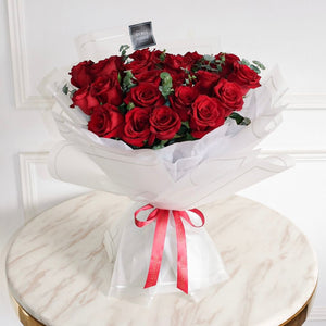fresh rose bouquet, ecuadorian roses, red roses