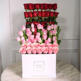 Roses & Tulips - Large Square Box
