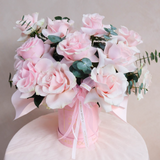 Dozen Reflexed Roses - Pink Velvet Box