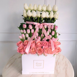 Roses & Tulips - Large Square Box