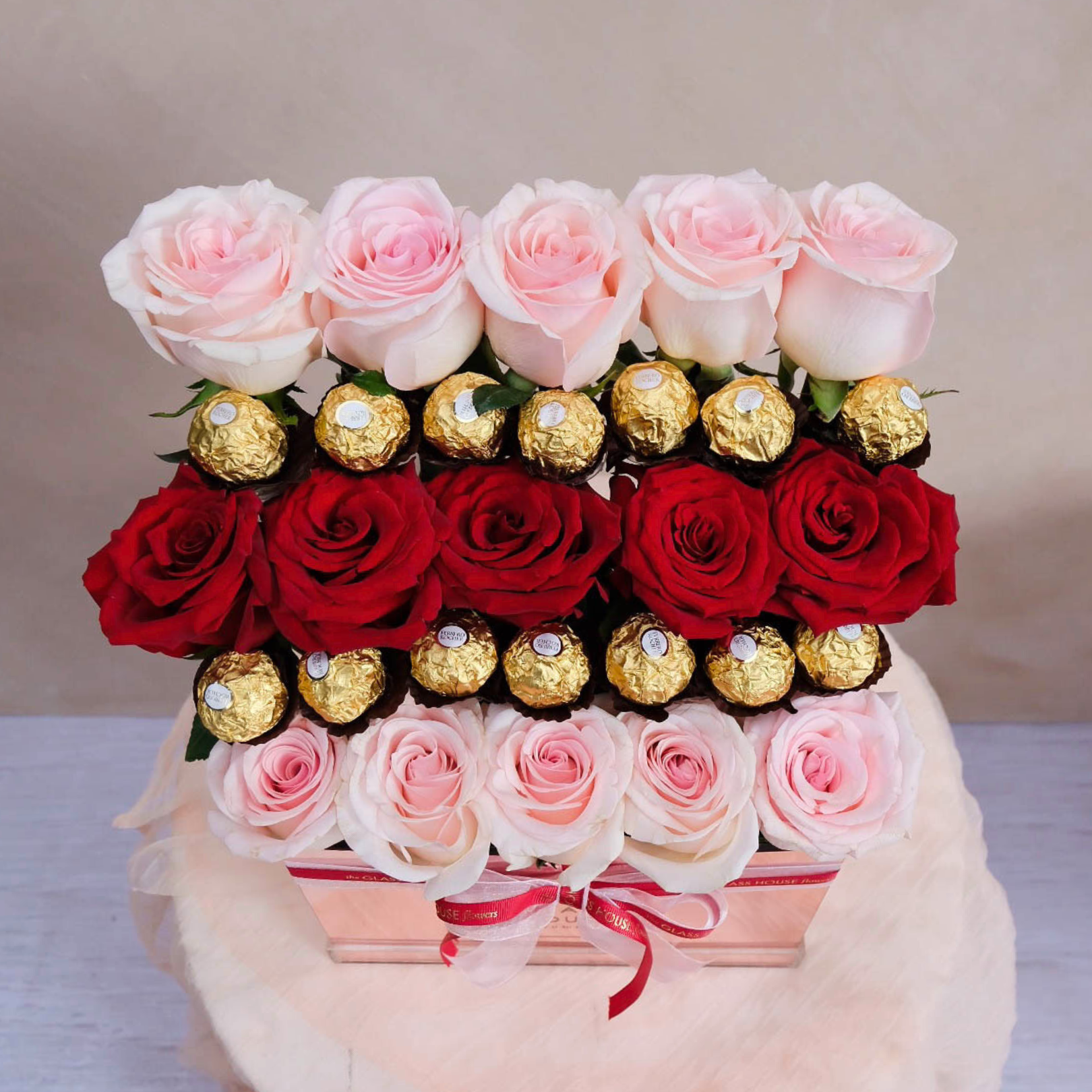 Roses & Ferrero - Rose Gold Mirror Box