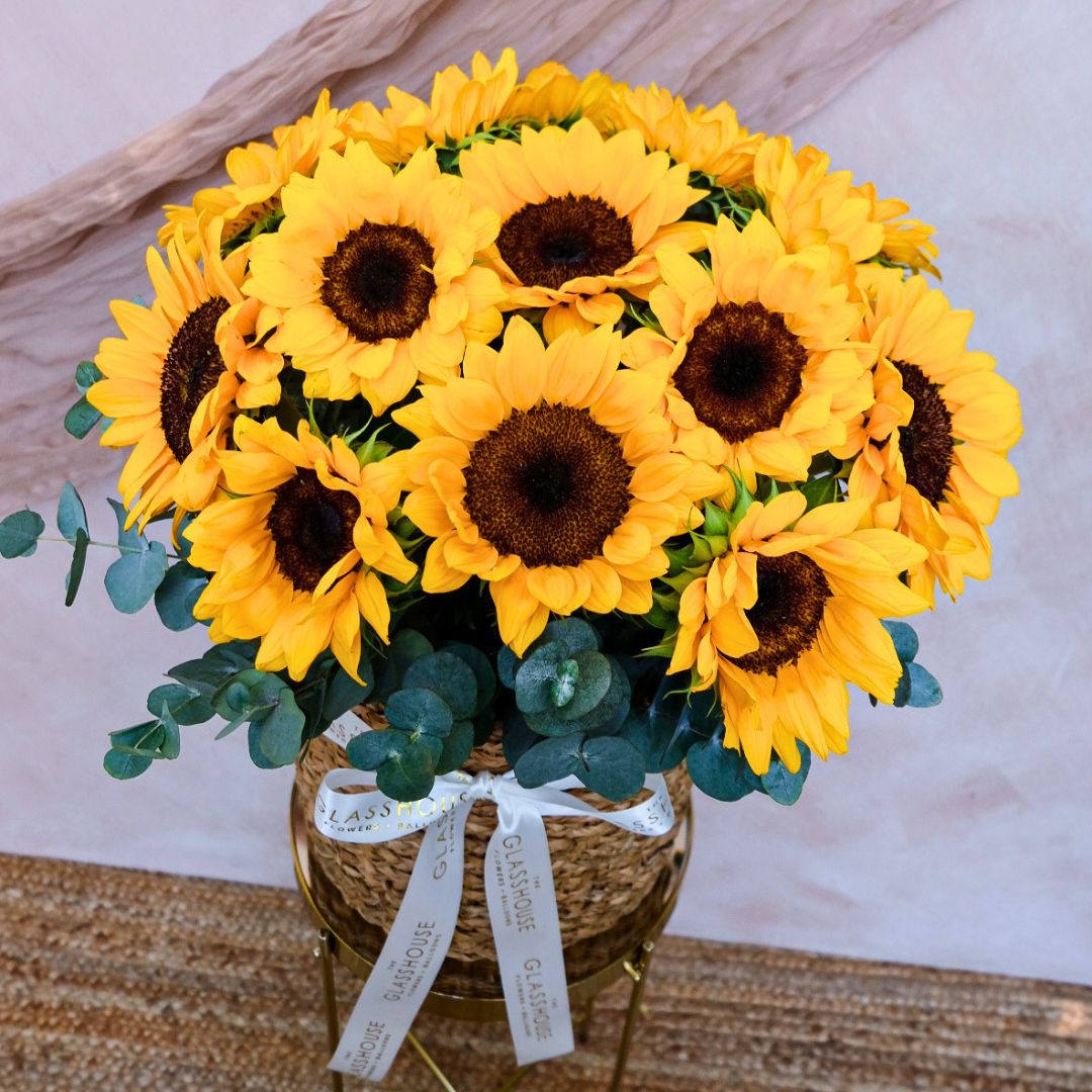 Basket of Sunflowers