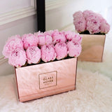 15 Peonies - Rose Gold Mirror Box