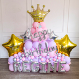 Crown Happy Birthday Balloon Sculpture