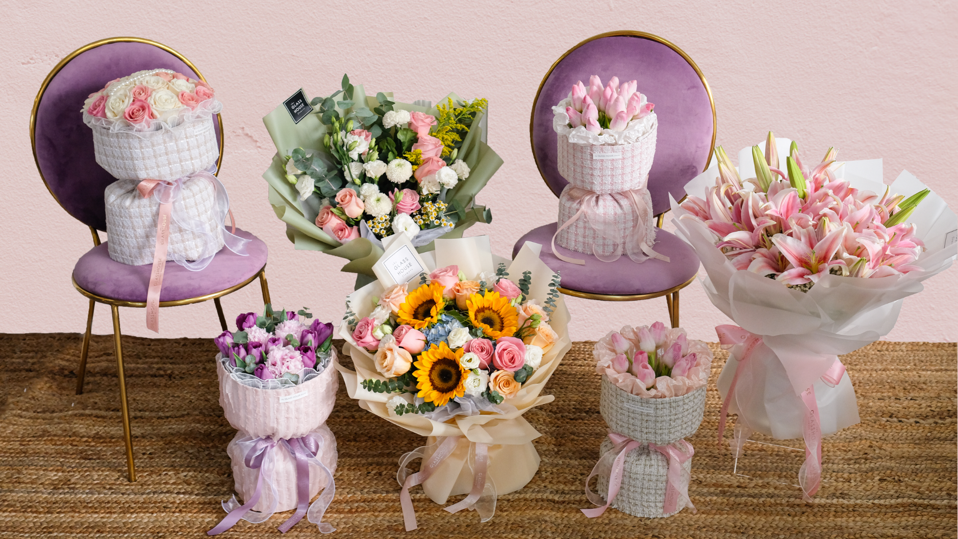 luxurious, elegant, beautiful flower bouquets