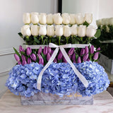Roses, Tulips & Hydrangeas - Marble Rectangulaire