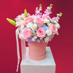 Pastel Love Notes - Pink Velvet Box