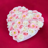 Sweet Daisy Dreams - Large Heart Velvet Box