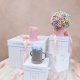 Preserved Rose Velvet Mini - Pink Box