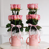 2-Tier Haute Roses - Pink Velvet Box
