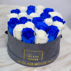 Premium Roses Gray Velvet Box