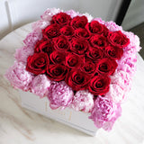 Peonies & Roses - Large Square Box