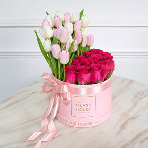 Tulips & Roses - Midi Round Box
