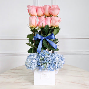Haute Roses & Hydrangeas - Petite Square Box
