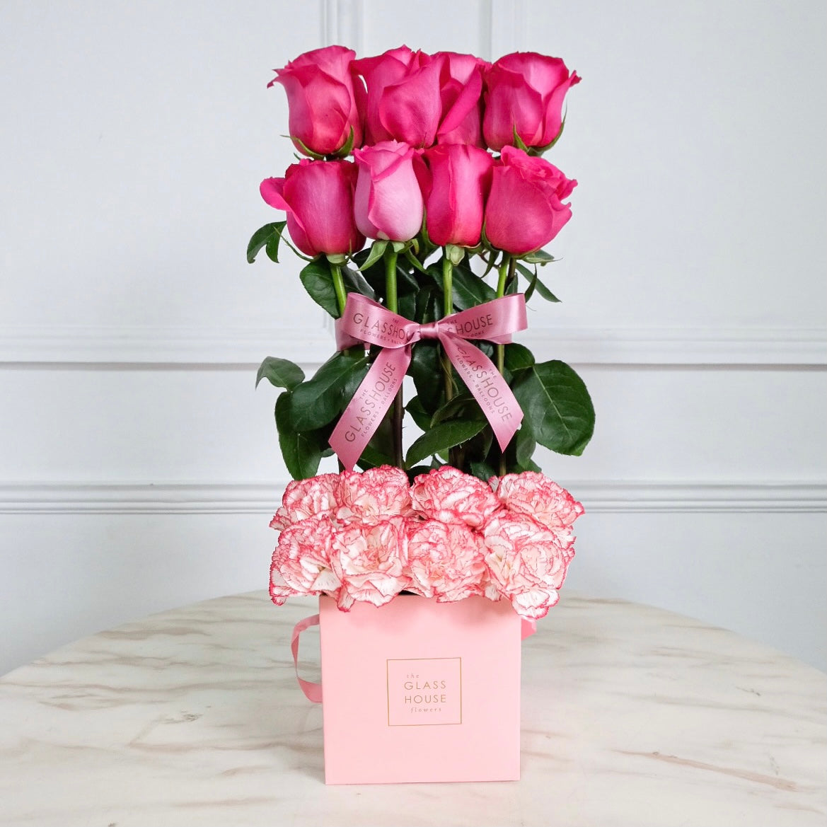 Haute Roses & Carnations - Petite Square Box