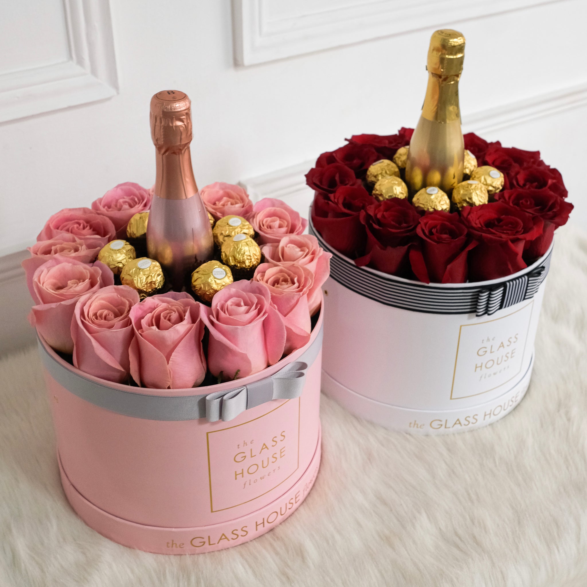 Roses, Ferrero & Bubbly - Midi Round Box