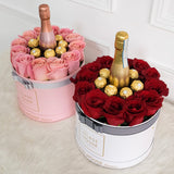 Roses, Ferrero & Bubbly - Midi Round Box