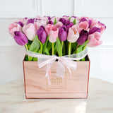 Tulips - Rose Gold Mirror Box