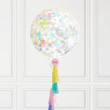 Jumbo Pastel Rainbow Confetti Balloon