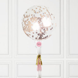 Jumbo Rose Gold Confetti Balloon