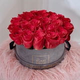 Roses - Gray Velvet Box