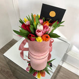 Tulips - Pink Velvet Box