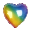 Rainbow Heart 18"